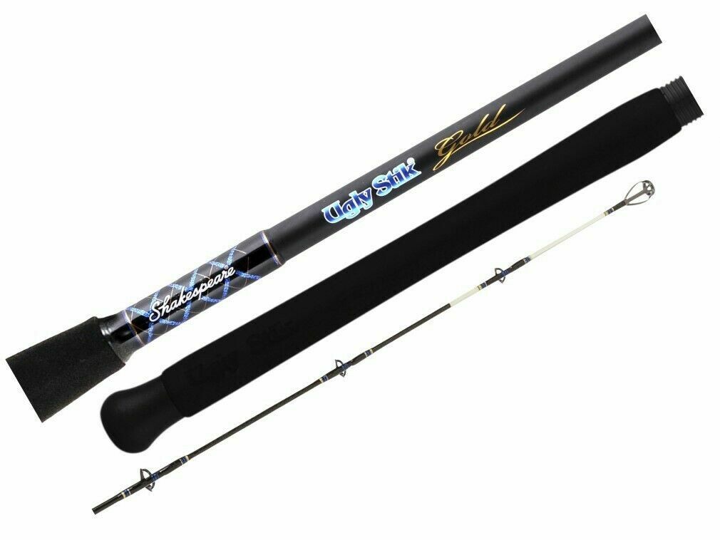 Shakespeare Ugly Stik Gold Travel SPIN Rod 6′ 3 Piece 2-4 kg 1493694 + Hard Case