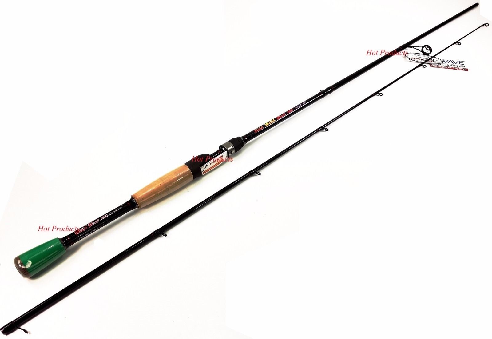 COLLAPSIBLE 2PC Carrot Stix SPINNING 7′ Medium Light Black Microwave Fishing Rod