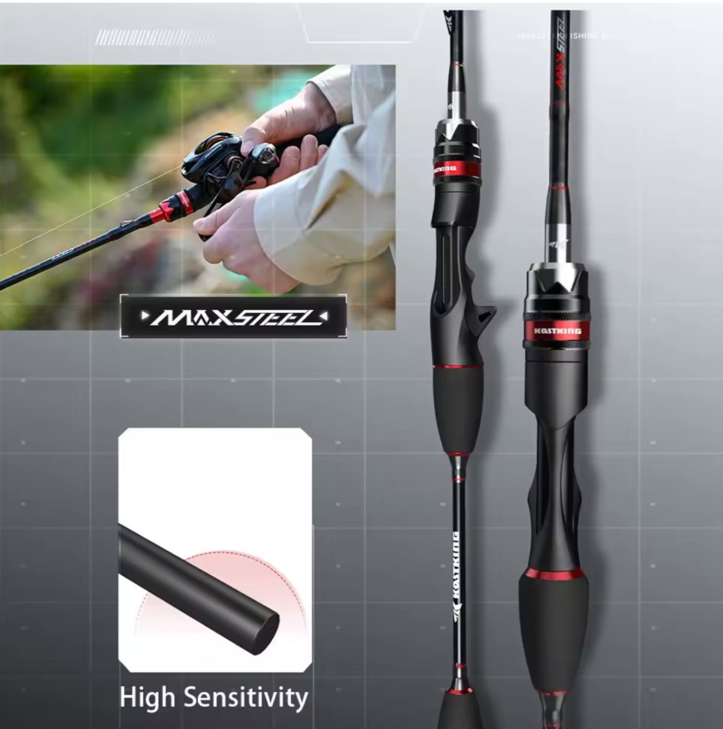KASTKING MAXSTEEL Fishing Rod Sea Saltwater Freshwater Fishing Rods Cast & Spin