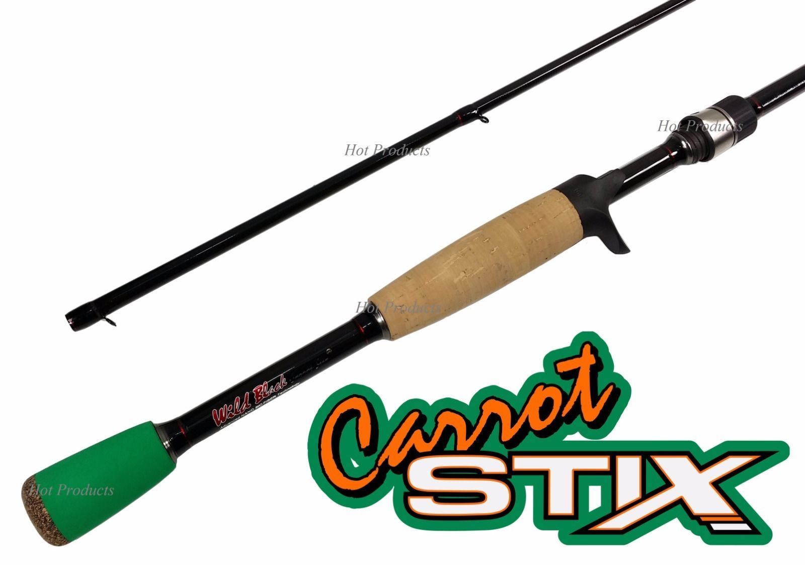 COLLAPSIBLE Carrot Stix CASTING 7′ MEDIUM Wild Black Micro Guide Fishing Rod