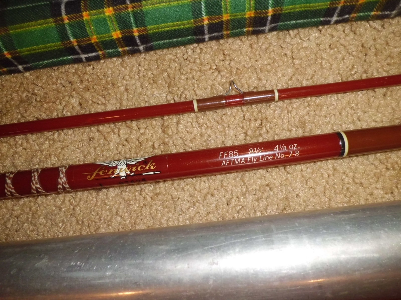 Vintage FENWICK Feralite FF85 Fly 8’6″ Rod- USA- 7-8 fly wt.- MINT #I 97625