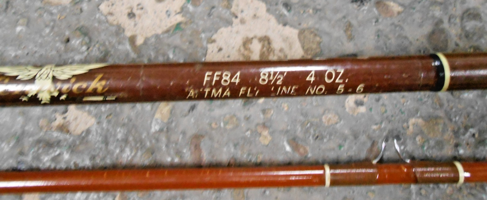 Vintage FENWICK Feralite FF84 Fly 8’6″ Rod- USA- #H53541 fly line 5-6