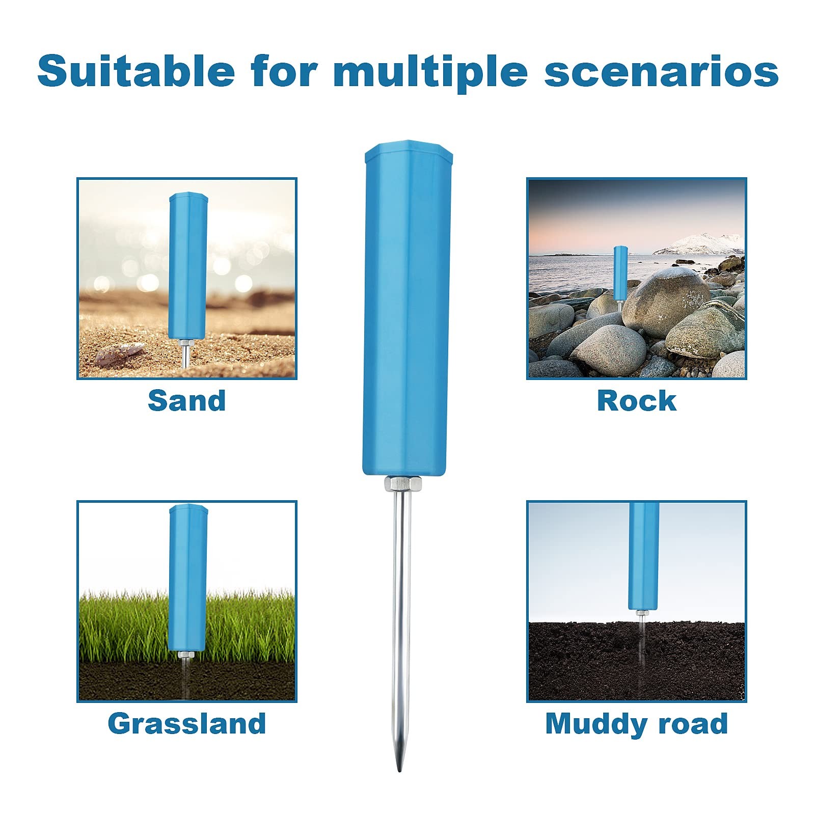 Mouhike 6 Pack Fishing Rod Holders Ground Support Fishing Pole Holder For Bank