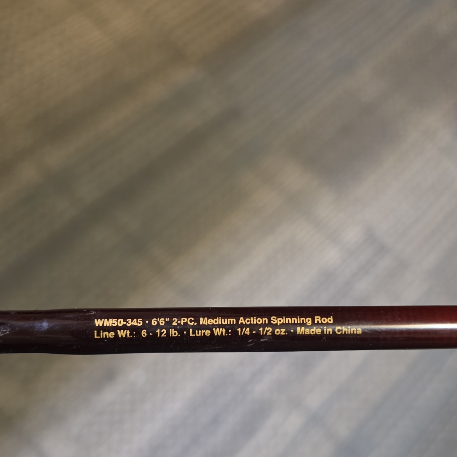 FLW CW300 Series WM50-345 6’6″ Medium 2-PC Spinning Rod 6-12 lb 1/4-1/2 oz