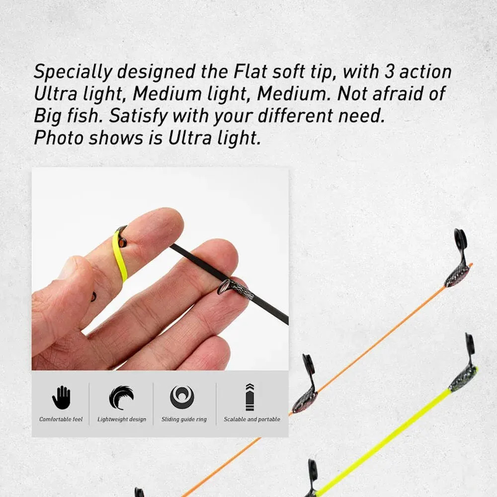 Fishing Rod 50cm Fishing With Flat Tip Quality Glass Fiber Tip With Cork Handle