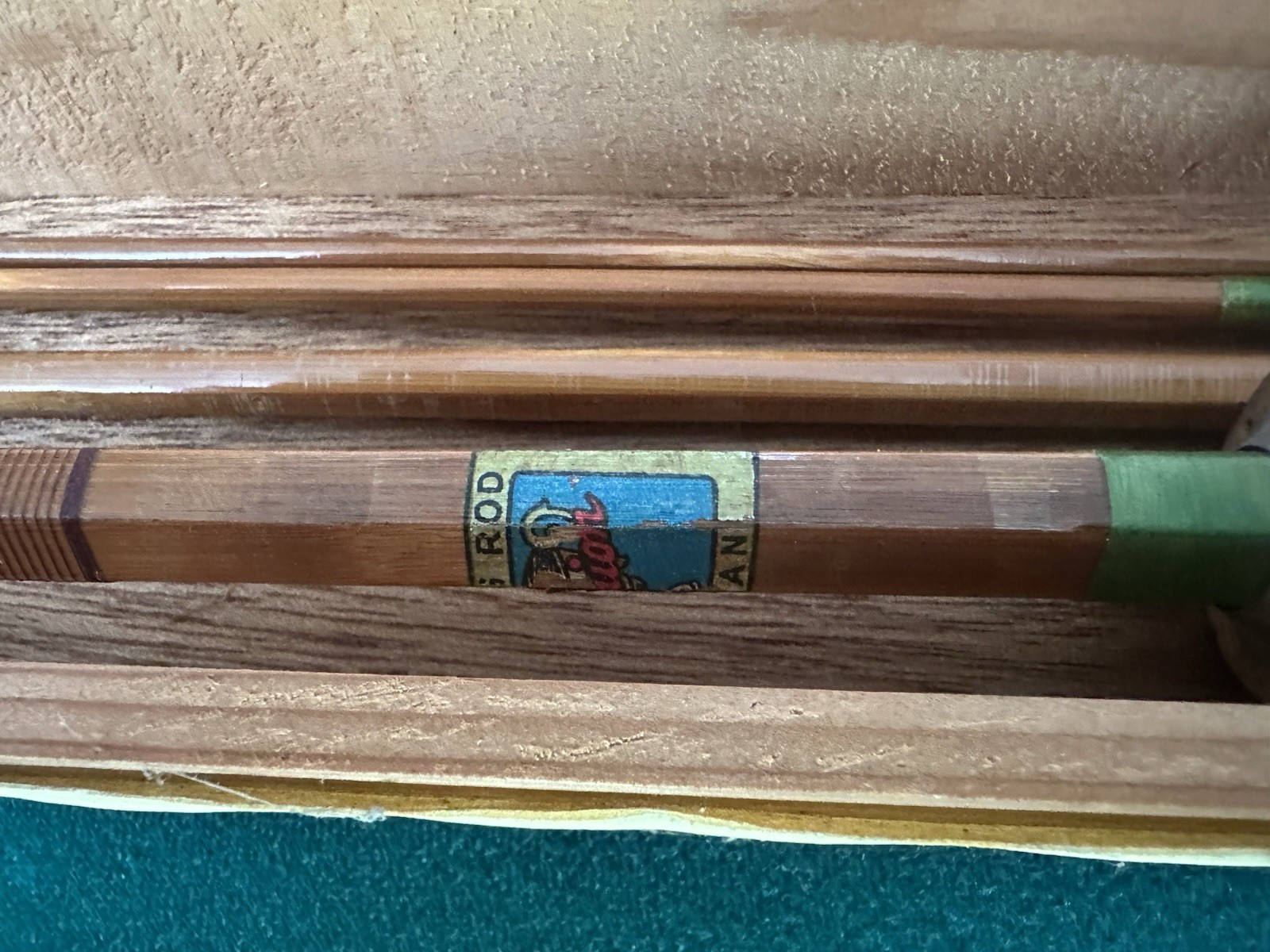 Vintage Japanese Fly Fishing Pole Wooden Split Bamboo Rod TOKYO Champion W/Box