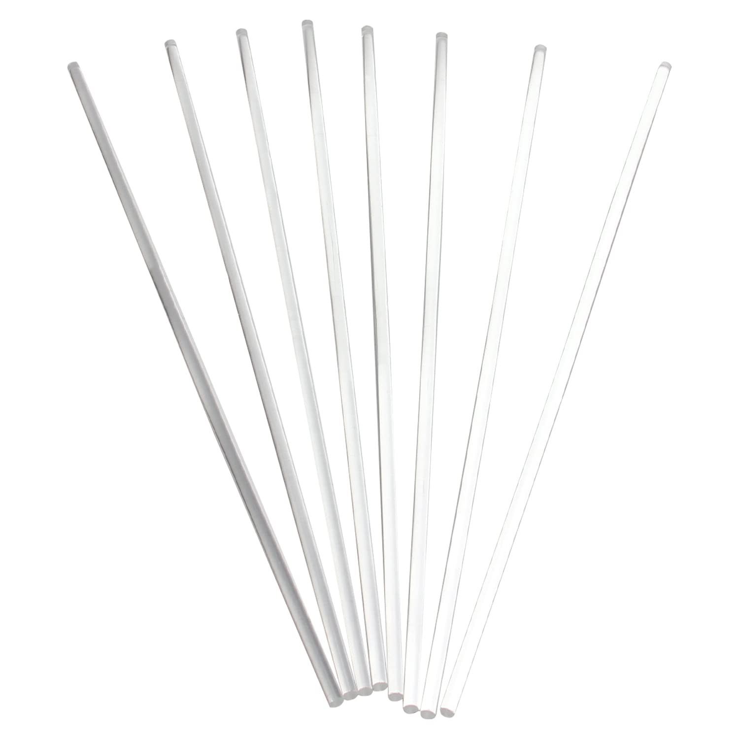 8Pcs Clear Acrylic round Rod Standard Plexiglas PMMA Bar Tolerance for DIY 4M…