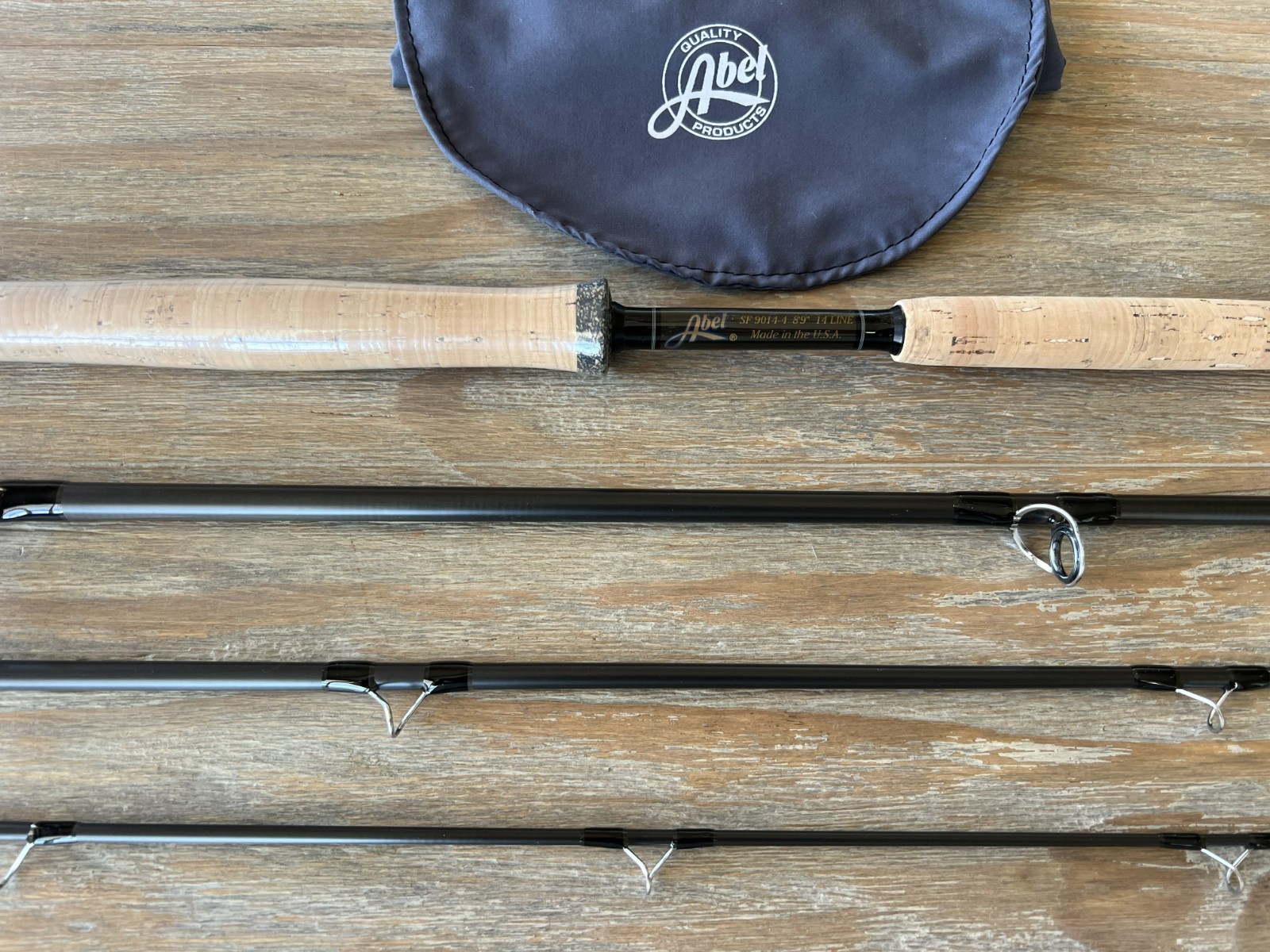ABEL Fly Fishing Rod 8′ 9″ 4-Piece 14-Weight
