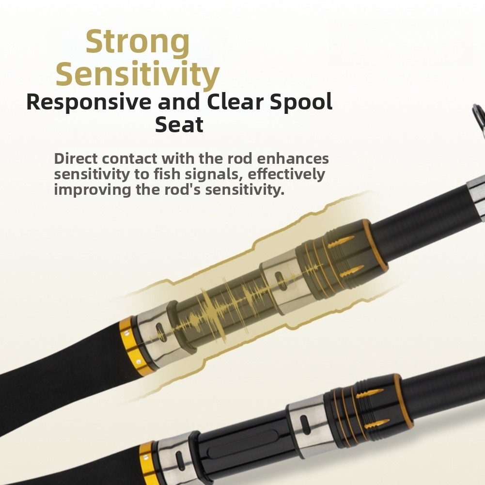 Carbon Telescopic Fishing Rod 1.6m 1.8m 2.1m M Power 36cm Collapsed Travel Rod