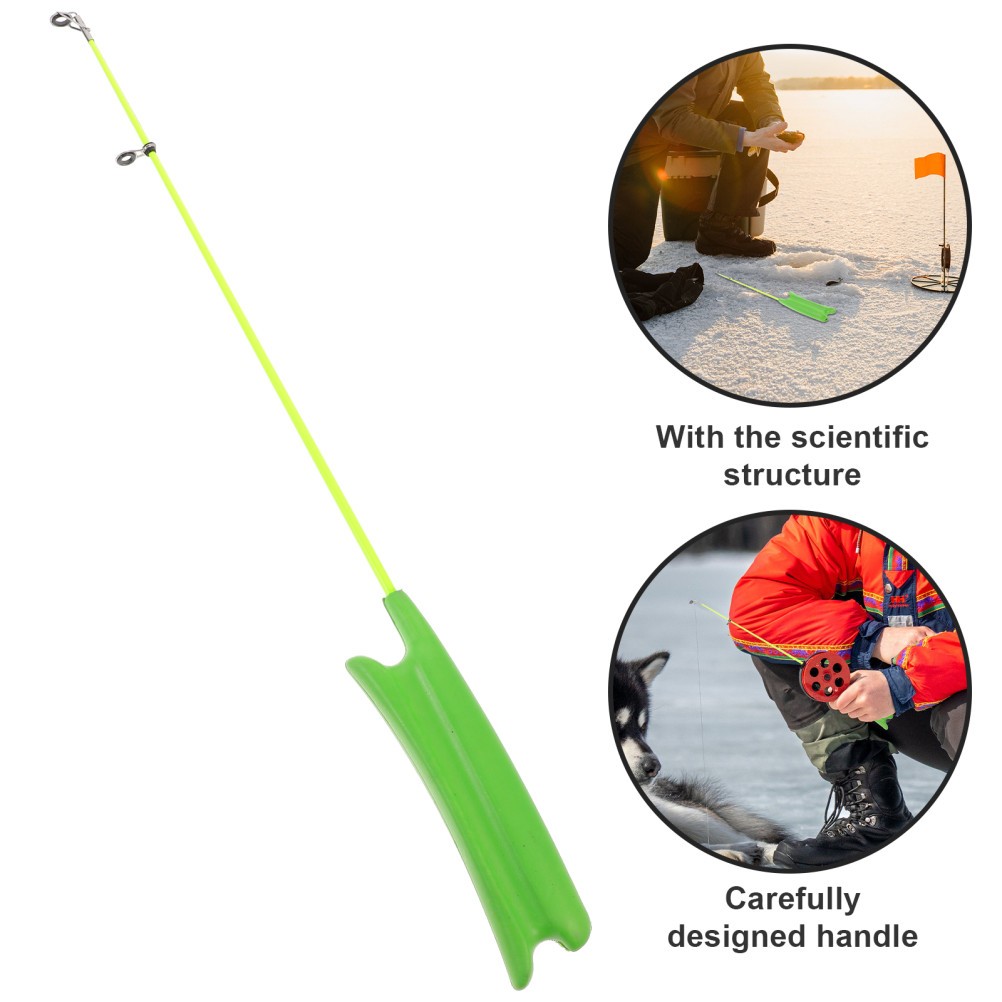 1 Set Portable Winter Ice Fishing Rod Durable Eva PU Outdoor Fishing Pole