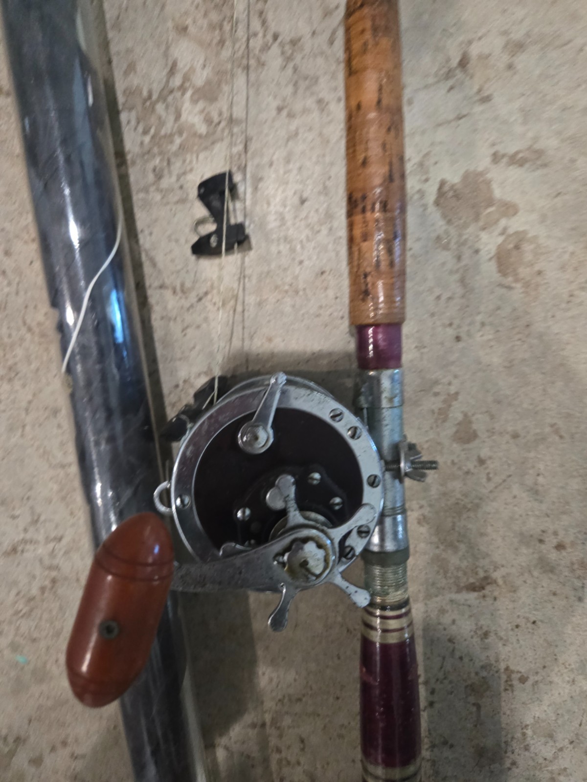 Penn Senator special 113 Kite, Rod, pole Rigged & Ready W/ Double Clips Complete