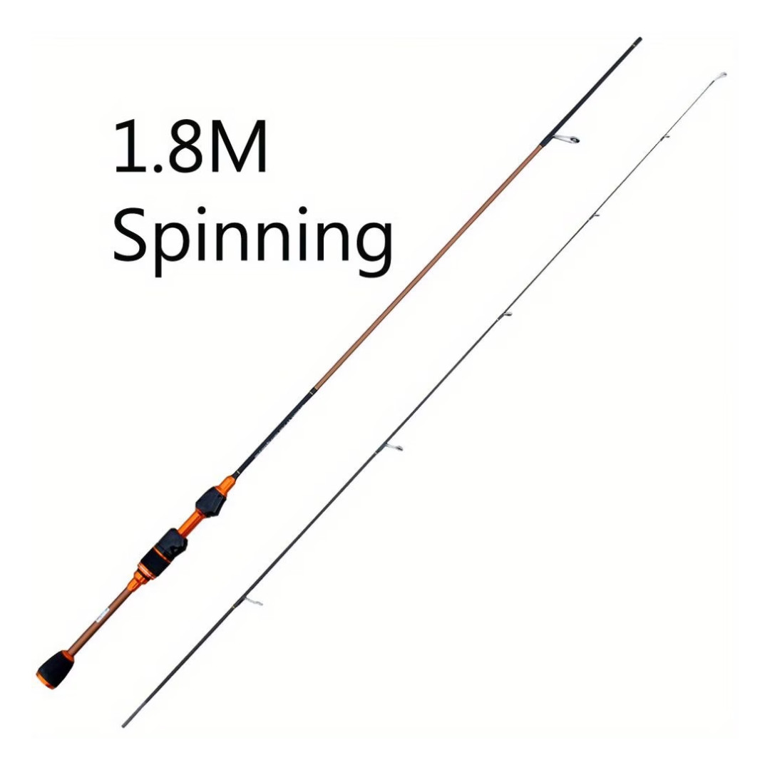 6 Feet Ultralight Fishing Rod Spinning 2 Section Spinning Rod 1-6g Weight