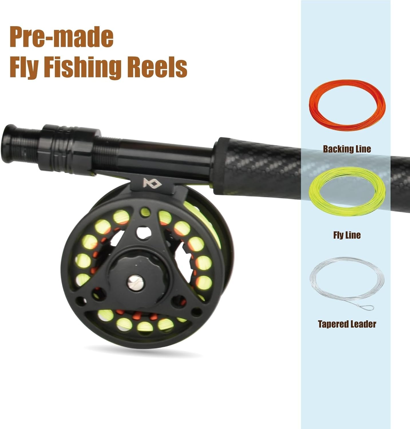 Stealth Fly Fishing Rod Combo Kit, 4-Pc Carbon Fiber Set with Reel & Accessories