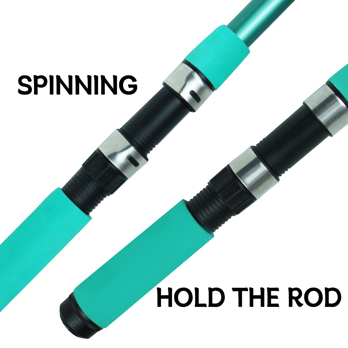 1.8M-3.6M Telescopic Spinner Fishing Rod Convenient Short Sea Pole for Portable