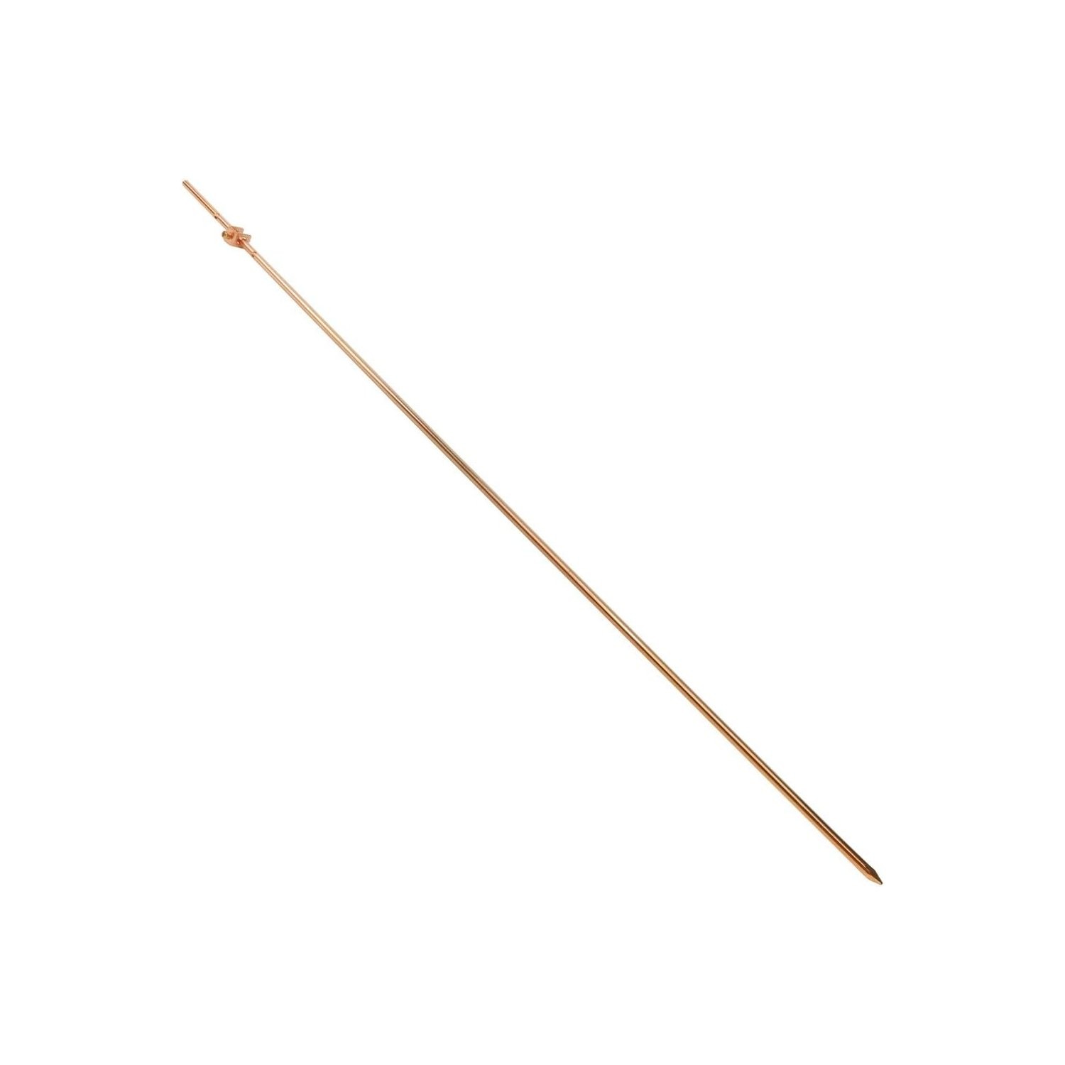 Copper Grounding Rod 4ft with Attached Clamp for Satellite Dishes and Generators