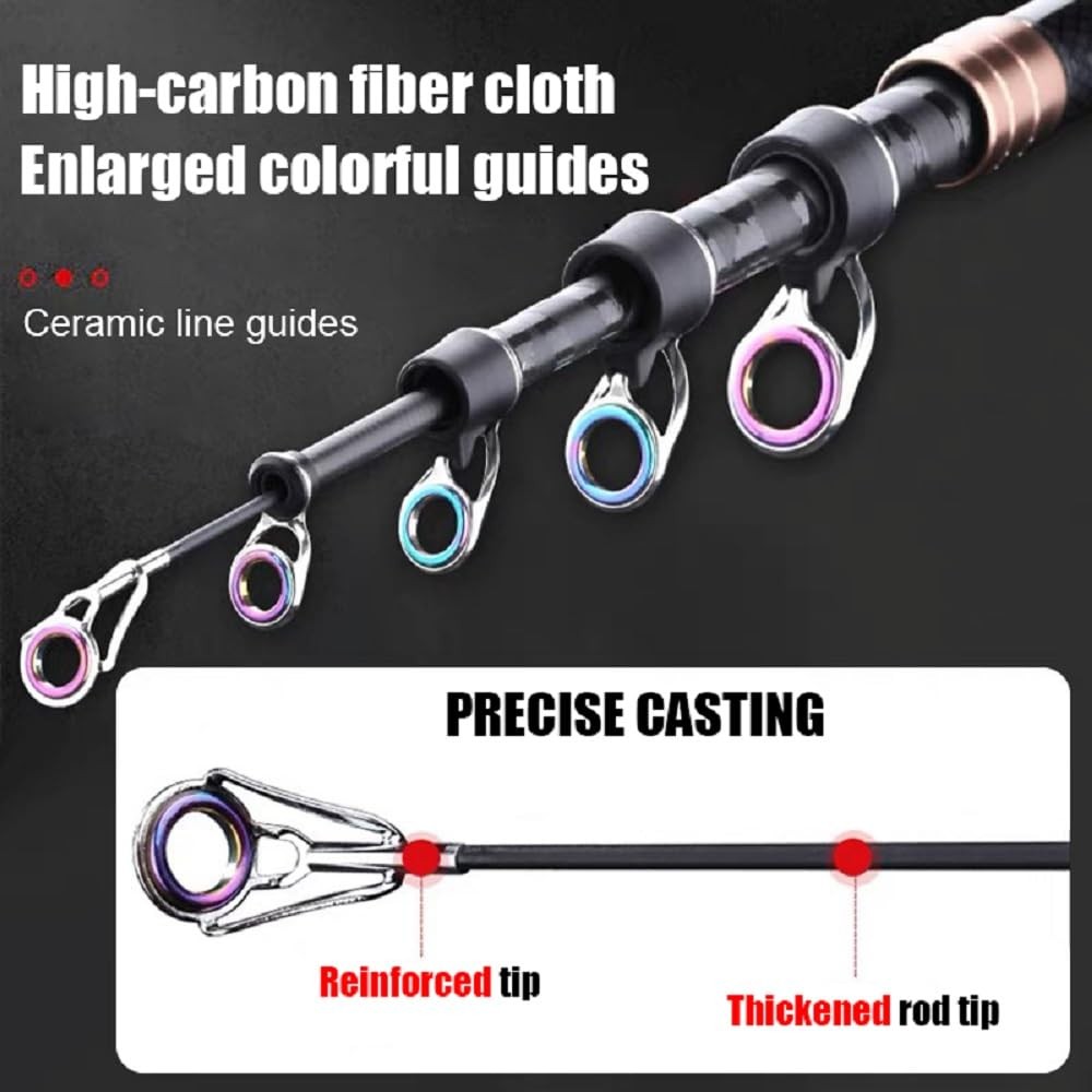 7Ft 9Ft 12Ft 13Ft 14Ft 15Ft Telescopic Fishing Rod Carbon Portable Spinning F…