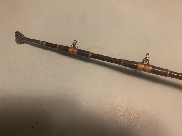 CUSTOM BUILT GRAPHITE COMPOSITE 7 FOOT 3 INCH 50 TO 100 POUND CLASS FISHING ROD
