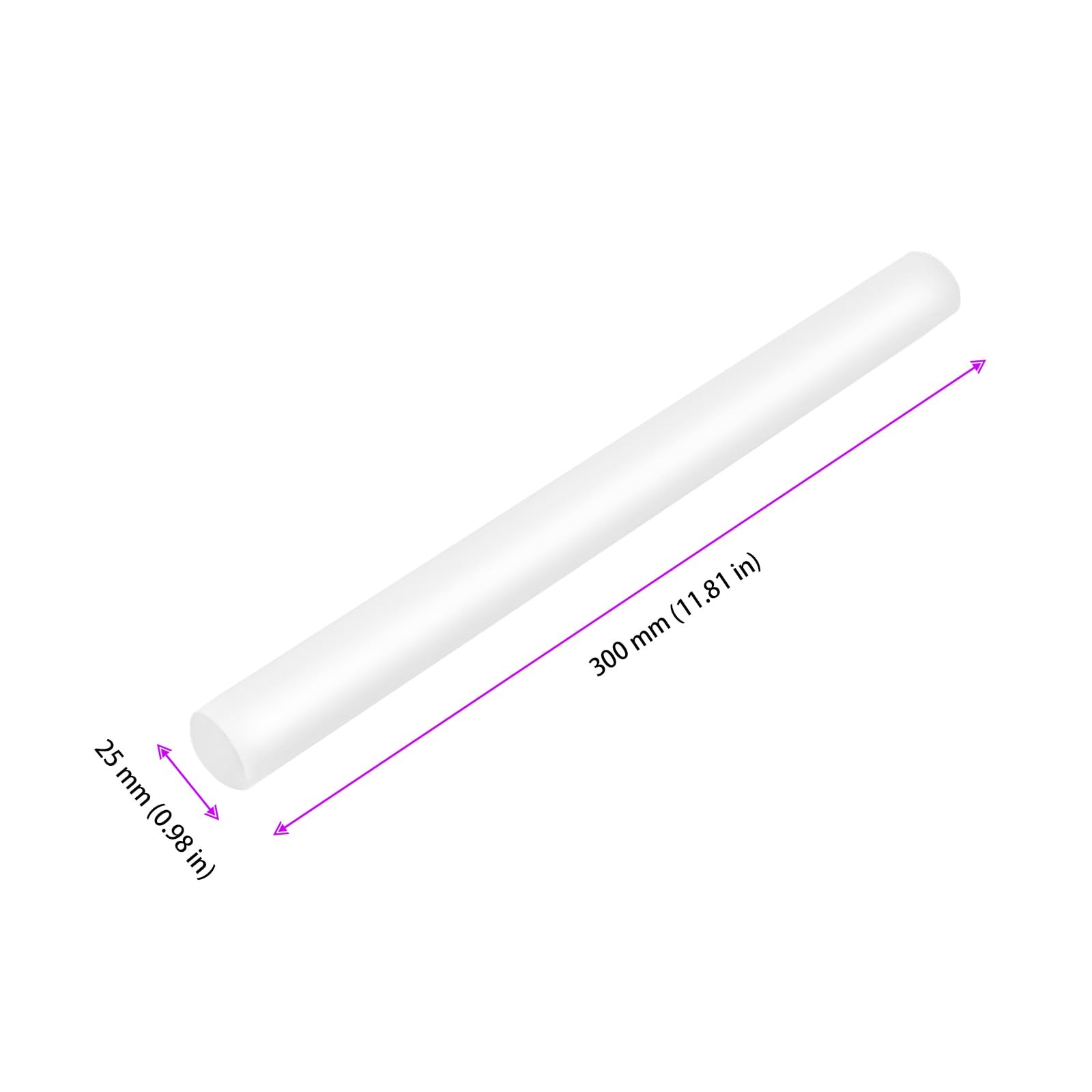 4 Pack Acetal Copolymer Rod Standard Tolerance 1 Inch Diameter and 12 Inch Le…