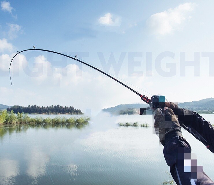 1.68M 1.8M Lure Fishing Rods Carbon Fiber Spinning Casting Rod Fast Pole 2 Tips