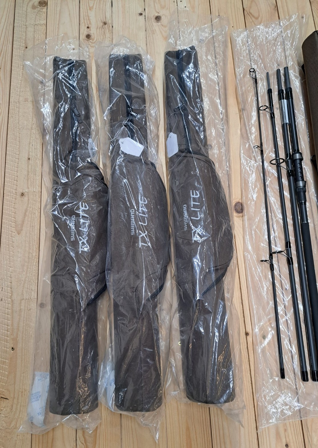 4× Shimano TX Lite A Carp 9ft 3lbs Carp Rods 4pc NEW! + Case Tube Tube Eel