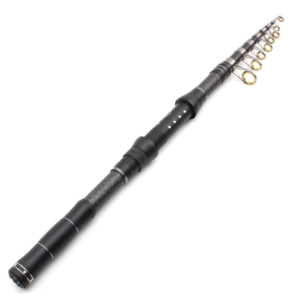 Lightweight Shrink Carbon Fiber Fishing Rod Portable 1.8m-3.0m Sea Pole