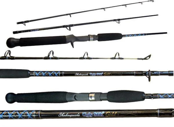 Ugly Stik Gold Baitcaster Fishing Rod – 5’6” 4-8 kg 2 Piece USG-BC 562M 10-65g