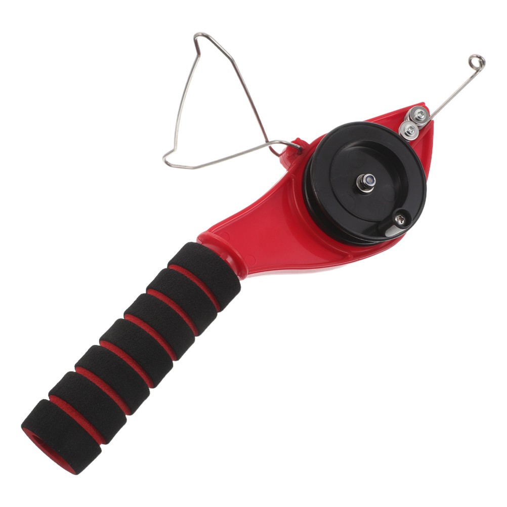 Durable Mini Ice Fishing Rod Red Portable Stainless Steel Pocket Fishing Pole