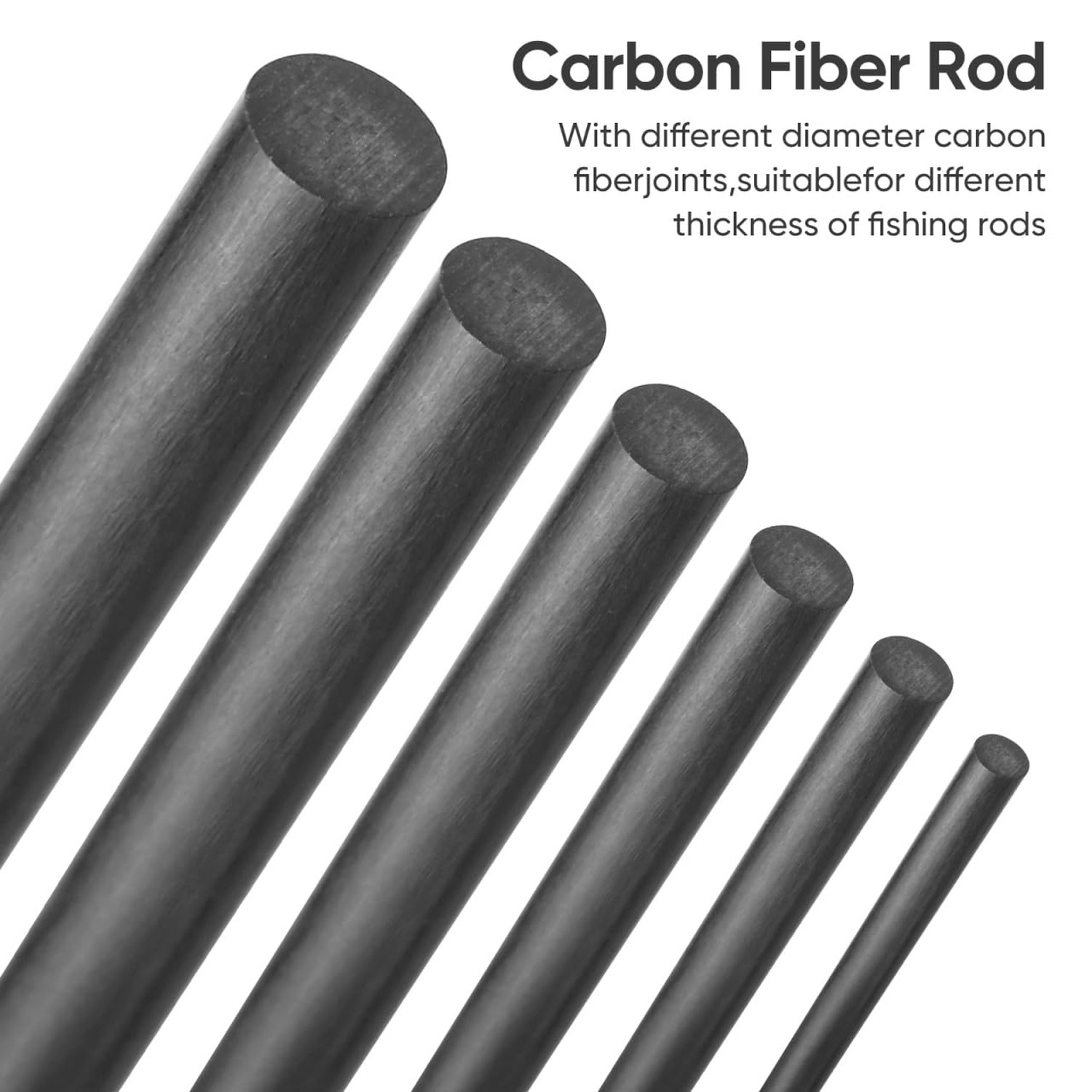 POPETPOP Carbon Fiber Supply Fishing Rod Tips Repair Kit Pole Repair Carbon F…