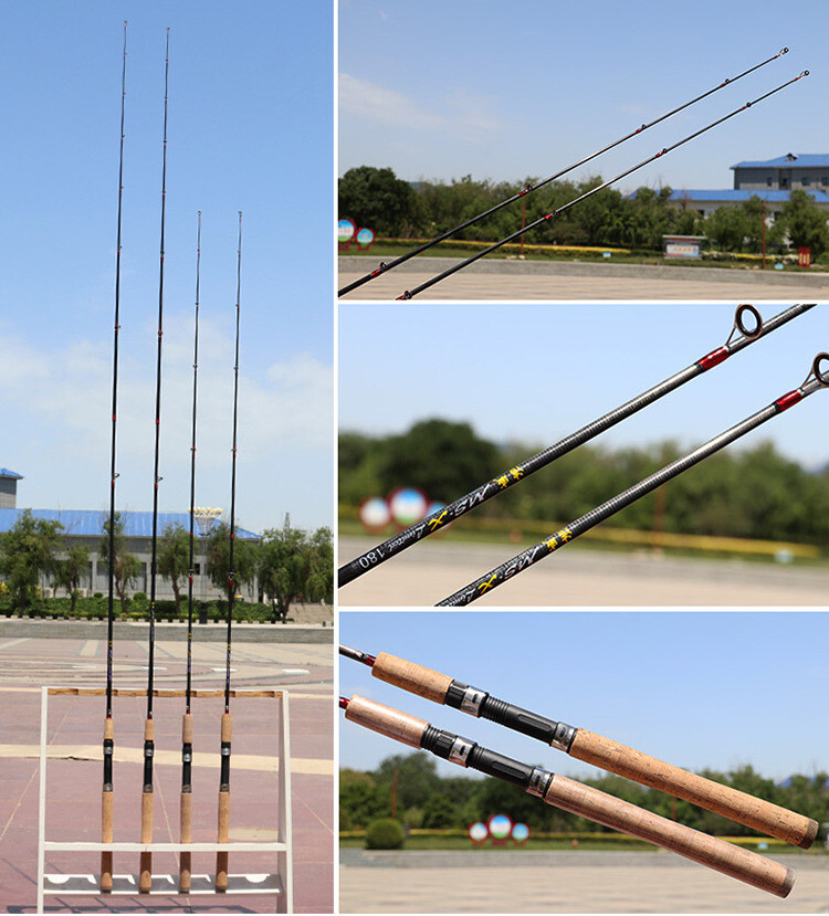 Trout Fishing Rod 1.65m 1.8m Portable Ultra Light Solid Tip Carbon Spinning Pole