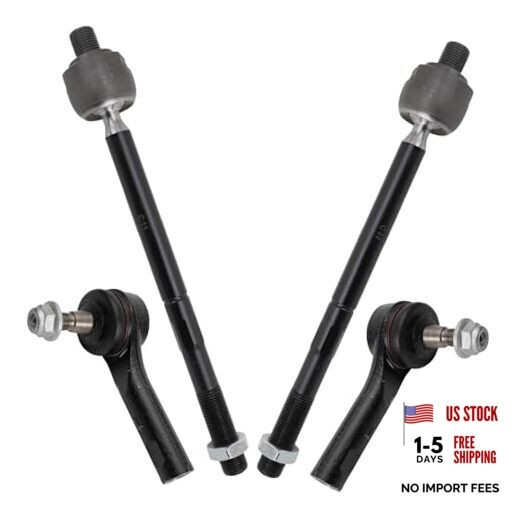 Front Inner and Outer Tie Rod Set 4 Piece Compatible with 2015-2022 PSA39332