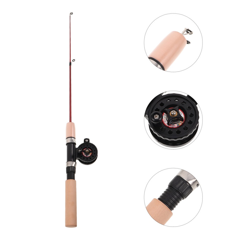 Extendable Ice Fishing Rod Set With Reel Compact Telescopic Pole