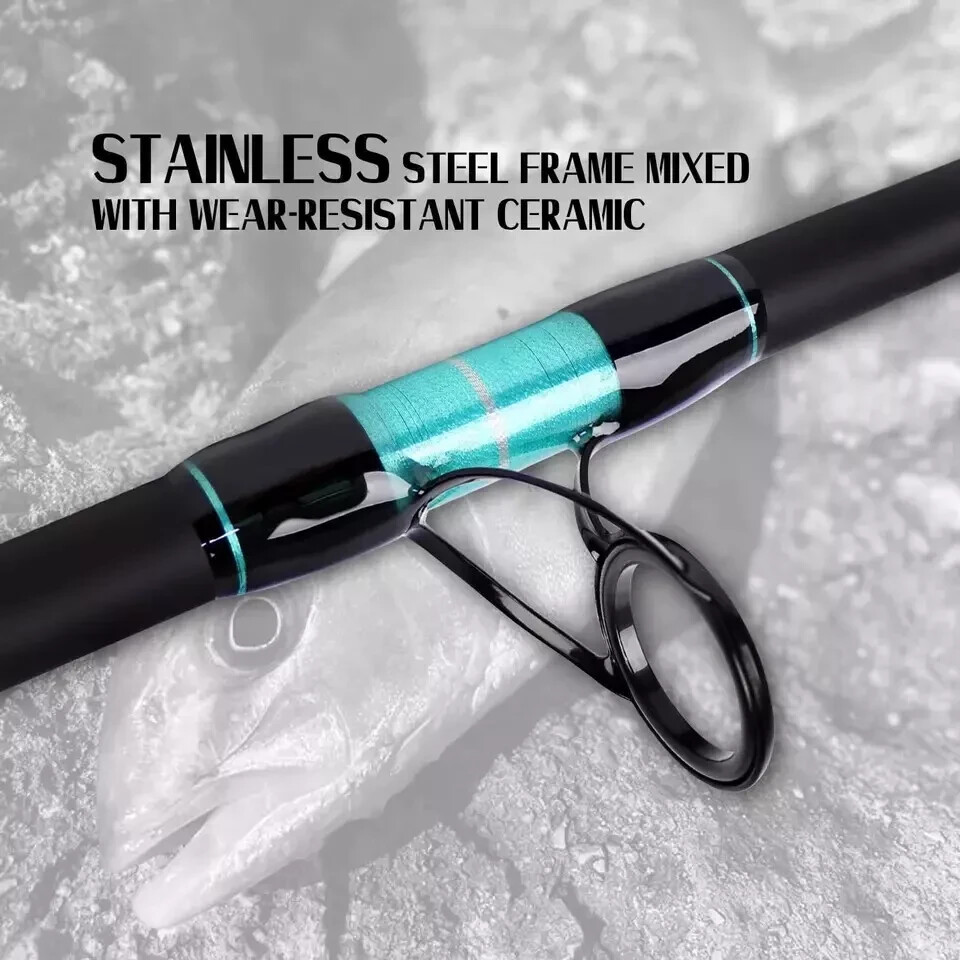 Surf Spinning Rod Travel 2/3/4PC Carbon Fiber Saltwater Fishing Pole 9/10/12/13′