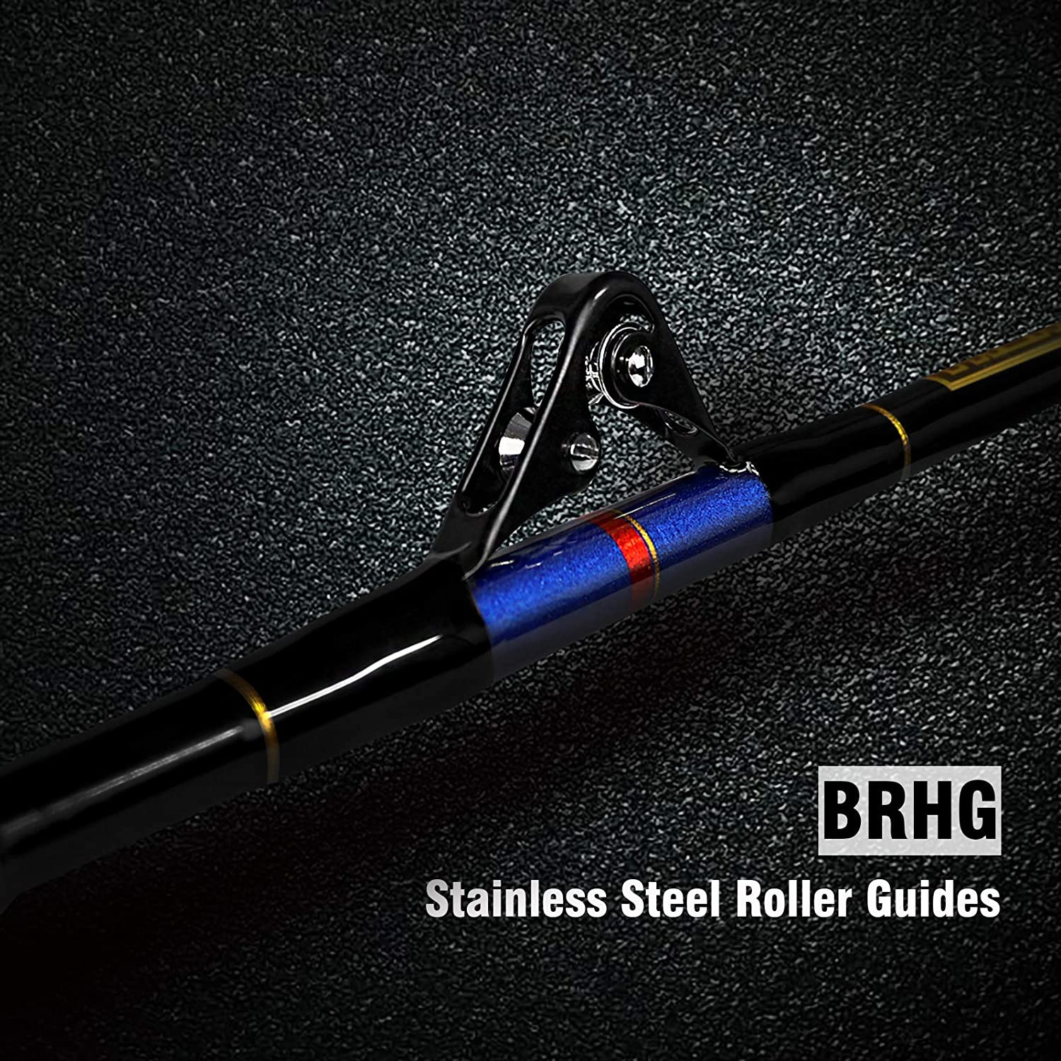 Saltwater Trolling Rod 1PC/2PC Heavy Roller Big Game Offshore Boat Fishing Pole
