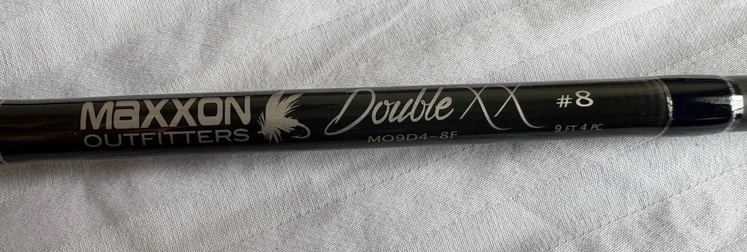 Maxxon Outfitters Double XX Fly Rod – 9 Foot 8 Weight- New- Never Cast Or Fished
