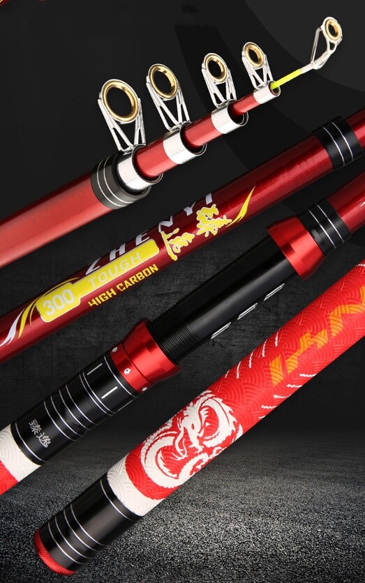 Telescopic Spinning Fishing Rod Travel Pole Lure Rod 2.1M 2.4M 2.7M 3M 3.6M Rods