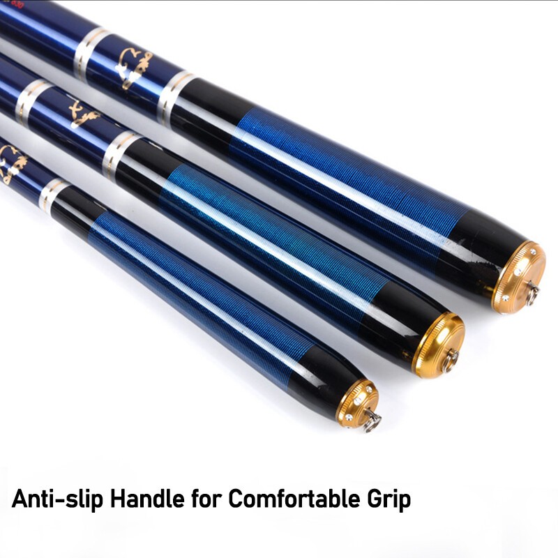 3.6M-6.3M Carbon Fiber Fishing Rod Ultralight Portable Travel Pole
