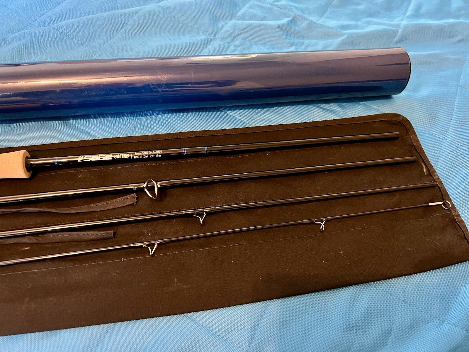 SAGE SALT HD 9′ 12wt 4pc Saltwater Fly Rod w/ Tube & Sock – MINT NEVER USED