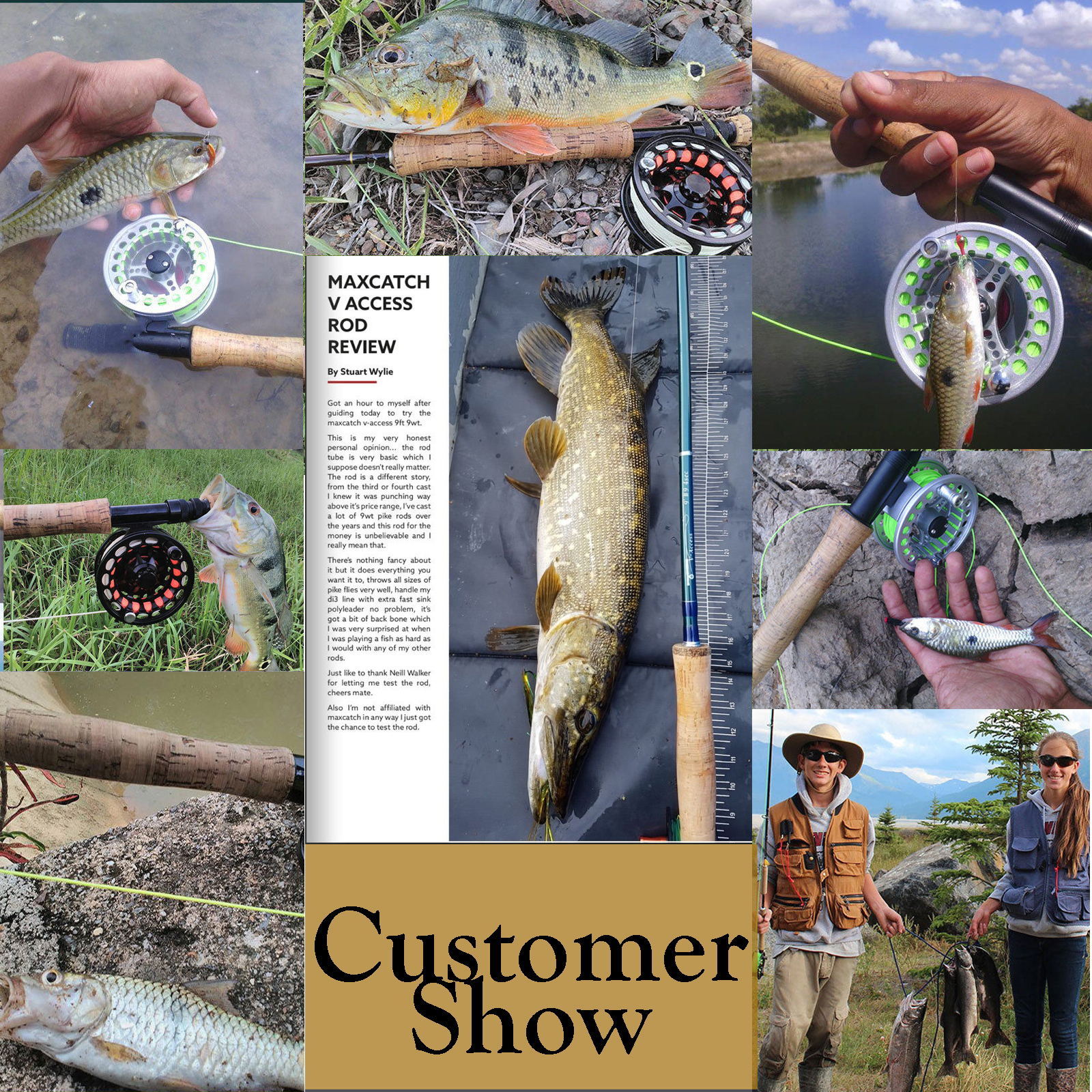 Maxcatch 3/4/5/6/7/8/9/10/12WT Fast Action Fly Fishing Rod Graphite IM10 & Case