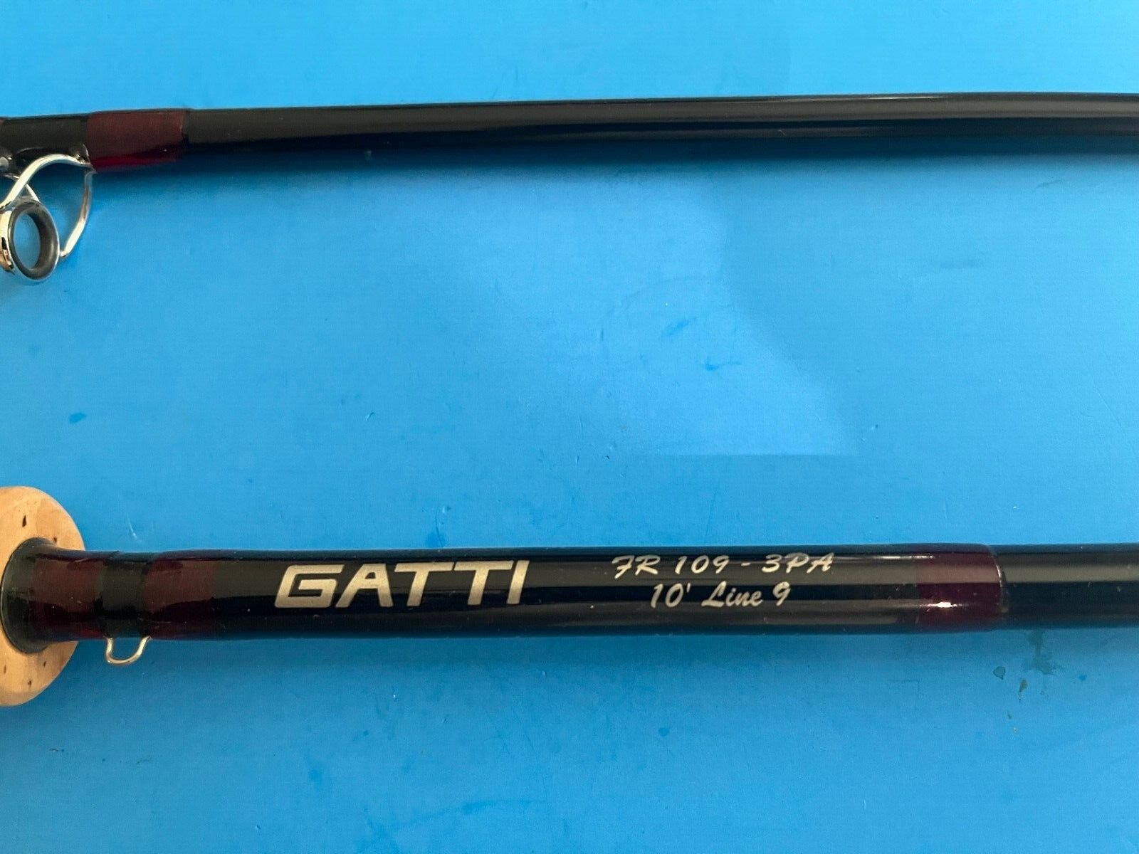 GATTI FR910 FLY ROD / 10 ft 9 WT. / 3 PIECE + rod-broken tip-