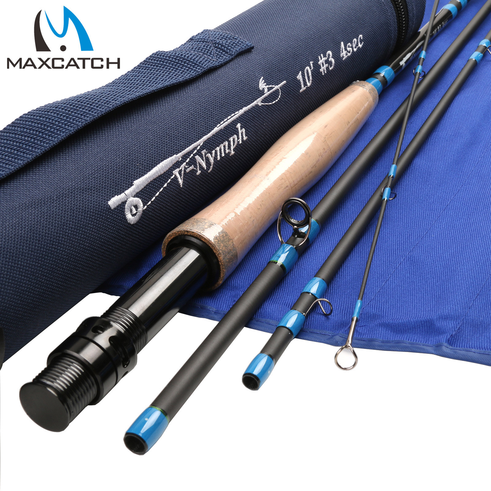 Maxcatch Nymph Fly Fishing Rod 2WT 3WT 4WT 10′ 11′ 4Sec IM10 Fast Action Rod
