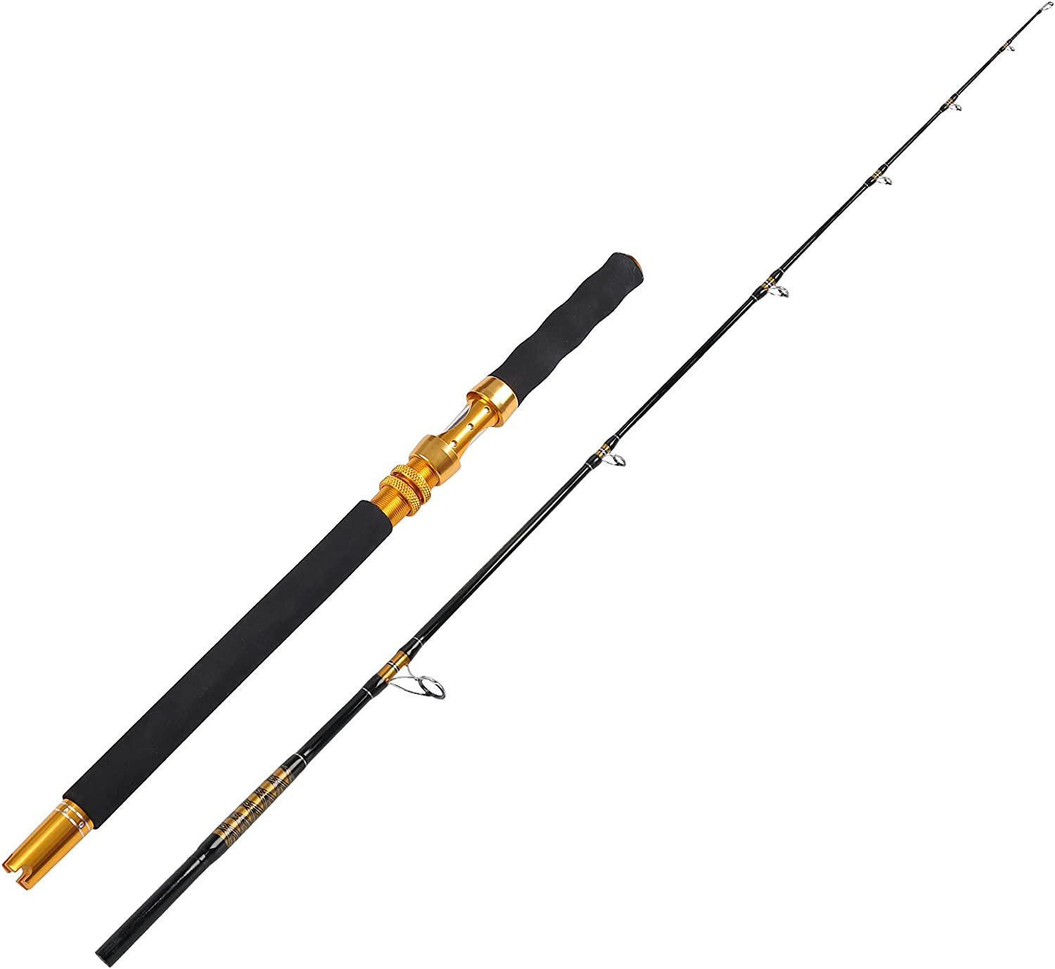 Jigging Spinning Rod Saltwater Offshore Solid Heavy Jig Fishing Pole 1PC & 2PC