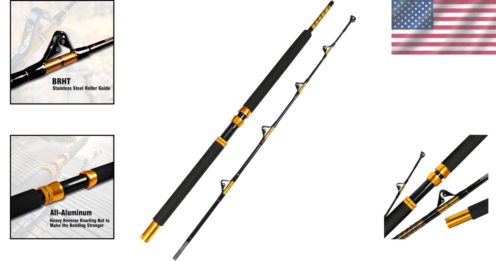Stainless Steel Roller Big Game Fishing Rod – Durable and Reliable Performance