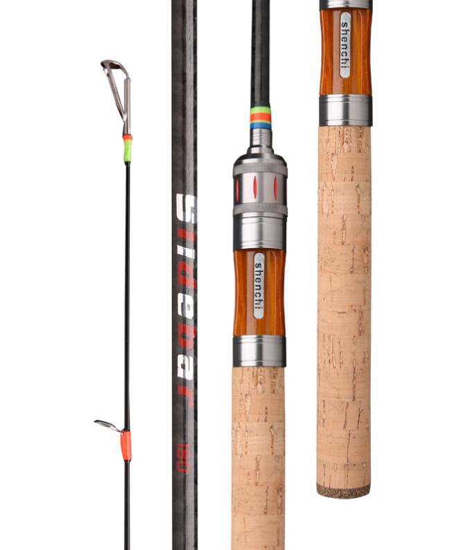 Trout Fishing Rod 1.68m 1.8m Portable Ultra Light Solid Tip Carbon Spinning Pole