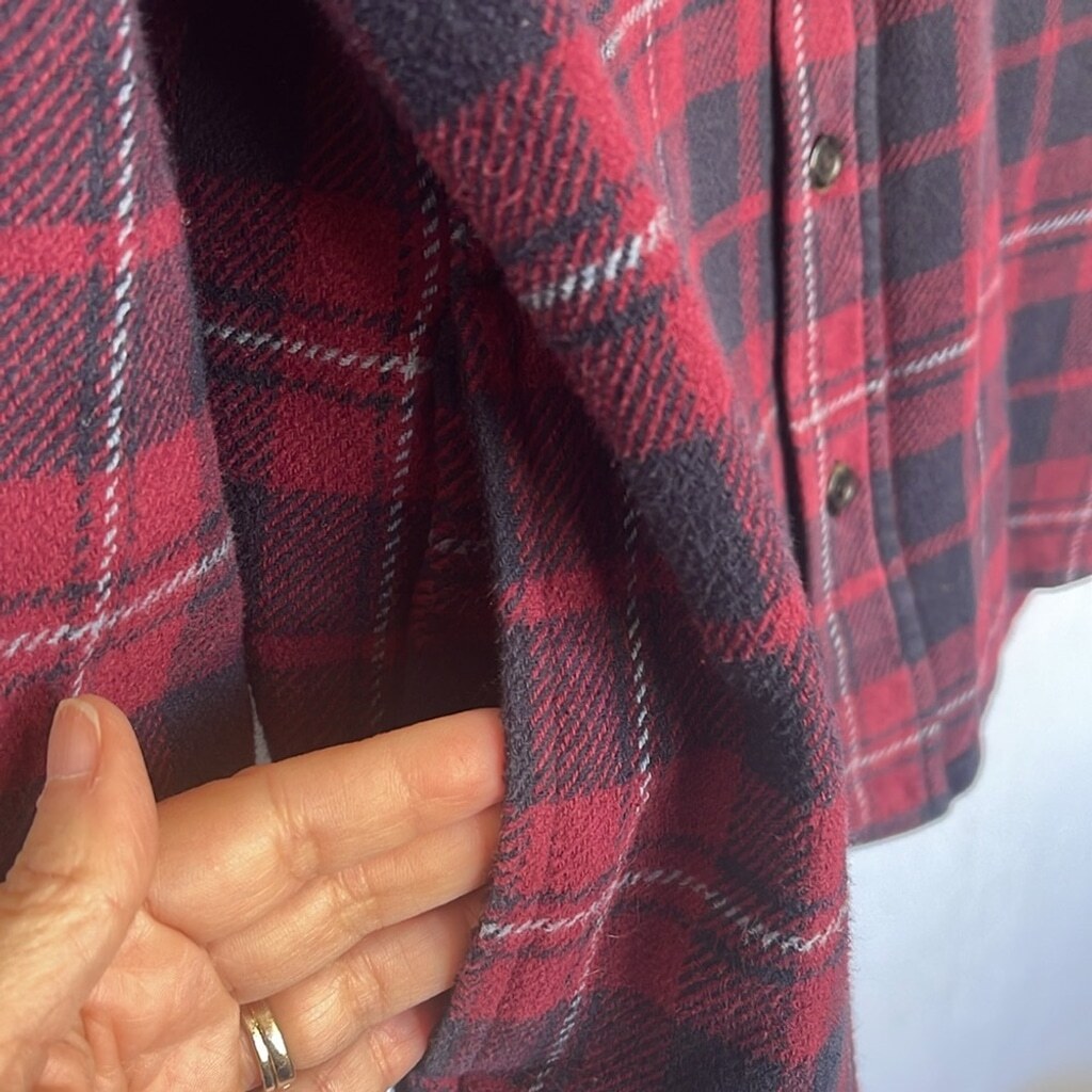 Orvis Men’s Big Bear Heavyweight Double Brushed Flannel Button Down Shirt Size M