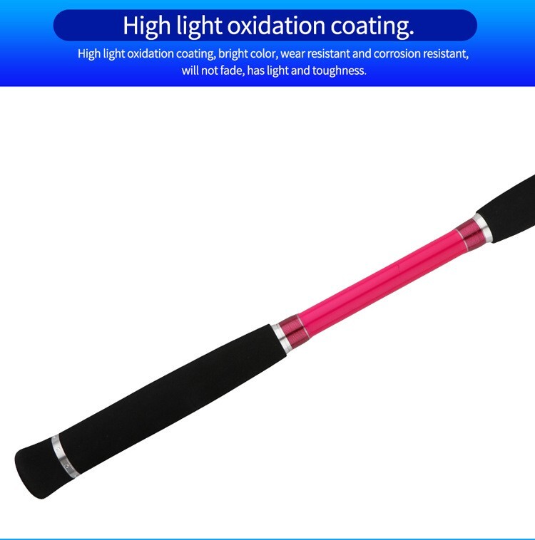 Fishing Rod 1.7M Carbon Fiber Spinning Boat Rod Travel Fast Pole Lure WT 80-120g