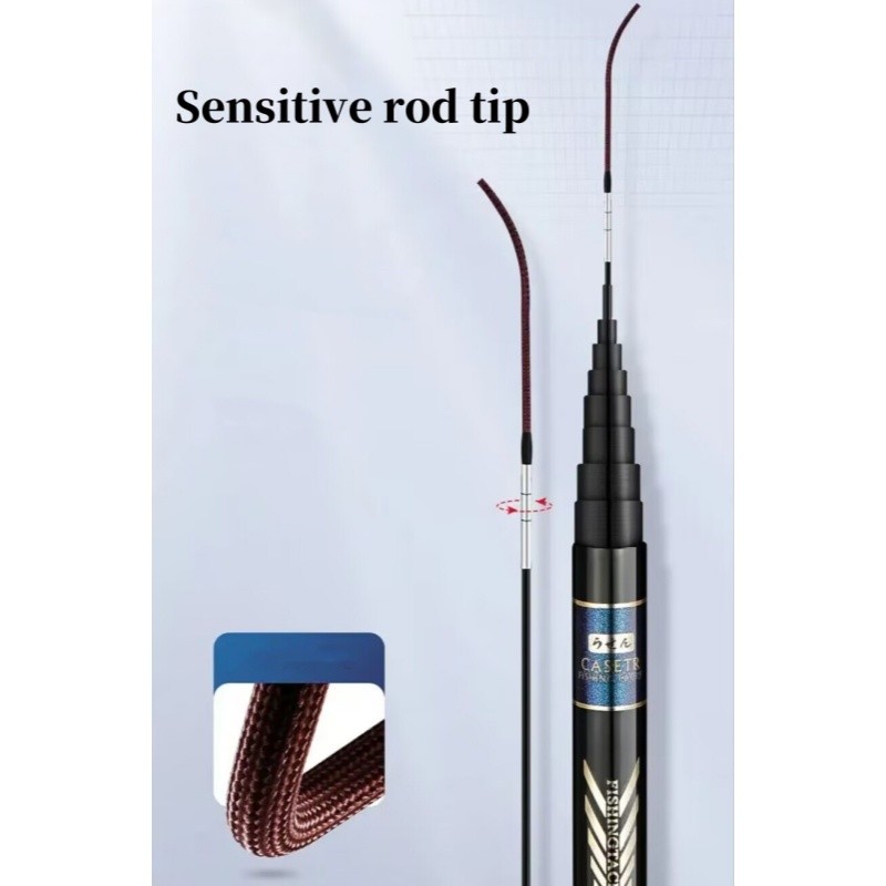 3.6M -10M Carbon Fiber Fishing Rod Telescopic Ultra-light Hard Pole Stream Rods