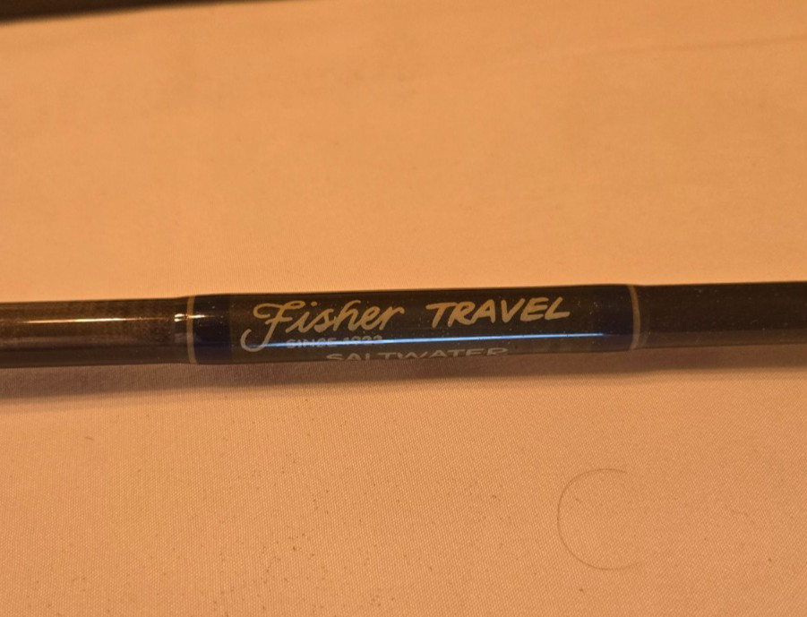 Fisher Travel Saltwater Fly Rod 9′ 9/10wt 4-Piece w/ Original Sock & Alum. Tube