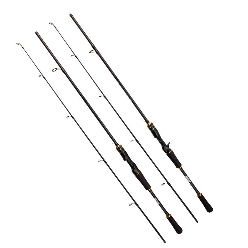 1.65M/1.8M Carbon Fiber Fishing Rod Spinning Casting Fishing Rod Pole 2 Sections
