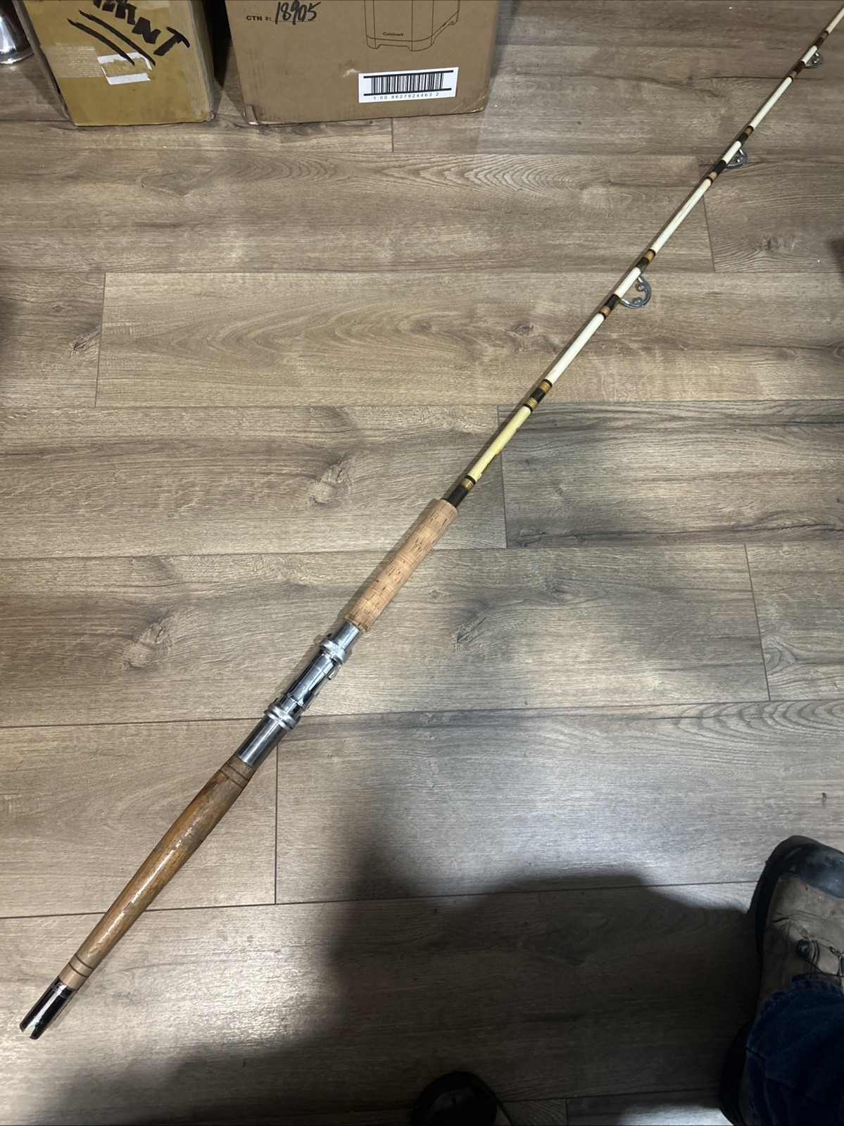 Vintage 6’6” Shakespeare Wondered Trolling Rod, Boat Fishing 30LB Class, One Pc