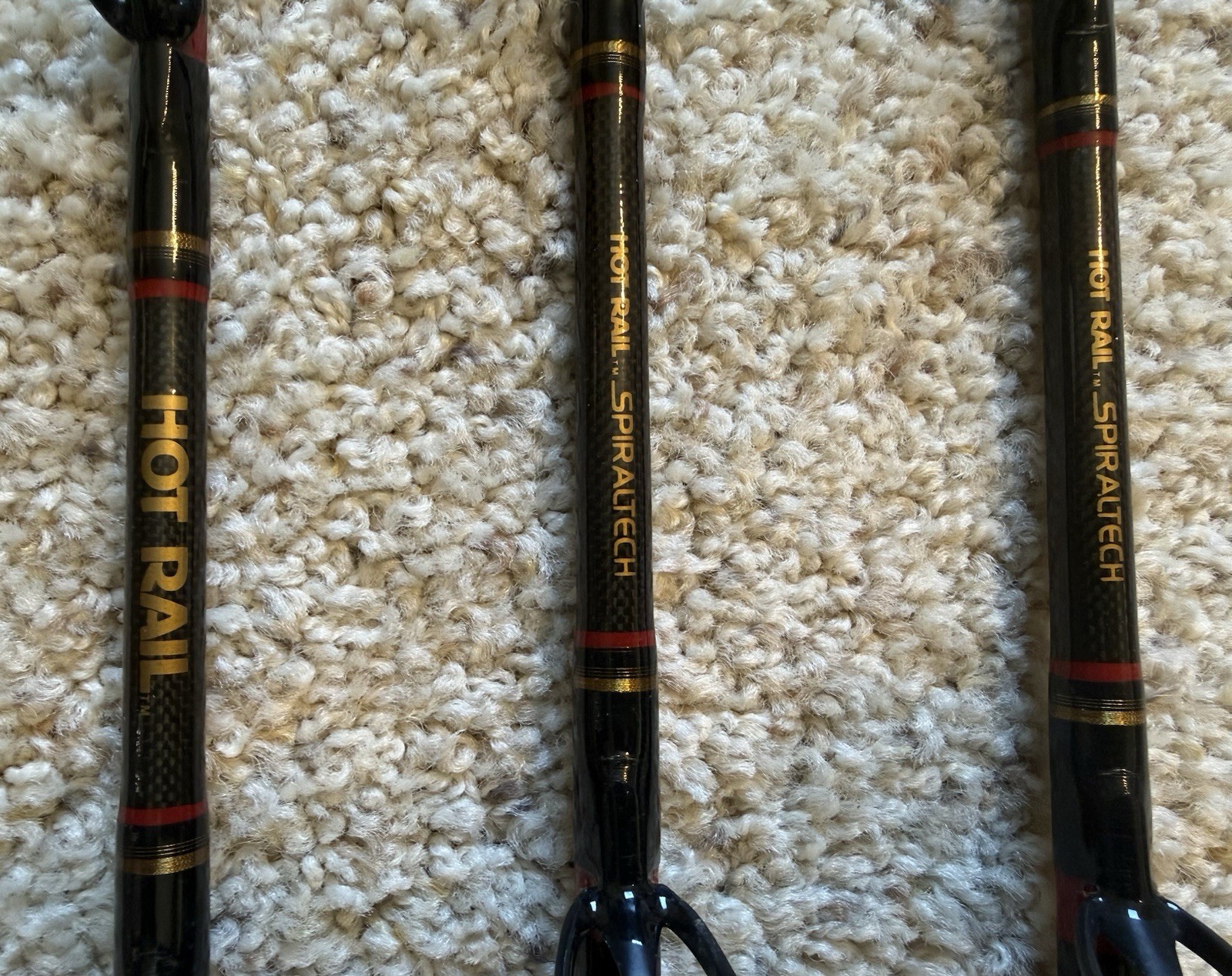 Lot of (3) Kunnan HOT RAIL Conventional Saltwater Fishing Rods, “NICE”… L@@K!!!